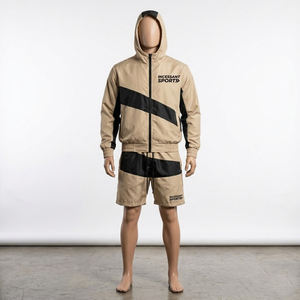 Chándal Personalizado para Hombre, Otoño, Cortavientos, Ecológico, 100% Poliéster, Informal, con Capucha, Bolsillos Laterales, Dos Piezas, Ligero y Transpirable - Product Image 1