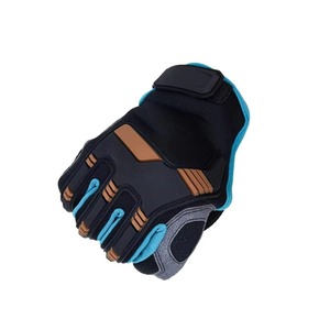 Premium TPR Gloves with Gauntlet-Style <b>Cuff</b> Buffalo Leather Fire Proof Hand and <b>Arm</b> Protection Safety Gloves - Product Image 2