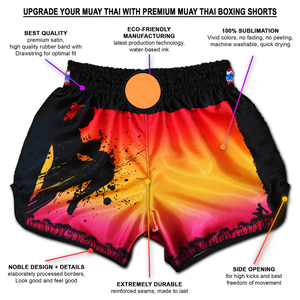 Pantalones Cortos de Muay Thai de Poliéster de Alta Calidad para Niños, Pantalones Cortos de Kickboxing, Pantalones Cortos de Muay Thai Más Vendidos de Alta Calidad - Product Image 3