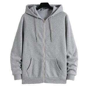 Sudadera con capucha y cremallera de lana de algodón 100% para hombre, sudadera gruesa de alta calidad para deportes de invierno, suministro al por mayor sólido de moda - Product Image 1