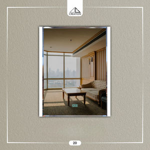 ยกระดับห้องน้ำของคุณด้วยกระจก LED สไตล์โมเดิร์นพร้อมเทคโนโลยีป้องกันฝ้าในตัวและไฟปรับแต่งได้ - Product Image 3