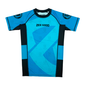 Hot Selling OEM Custom Rash Guard for <b>Men</b> <b>Stretchy</b> Sublimation Printed Stylish Crew Neck Short Sleeve UPF50 Breathable 180g Sale - Product Image 1
