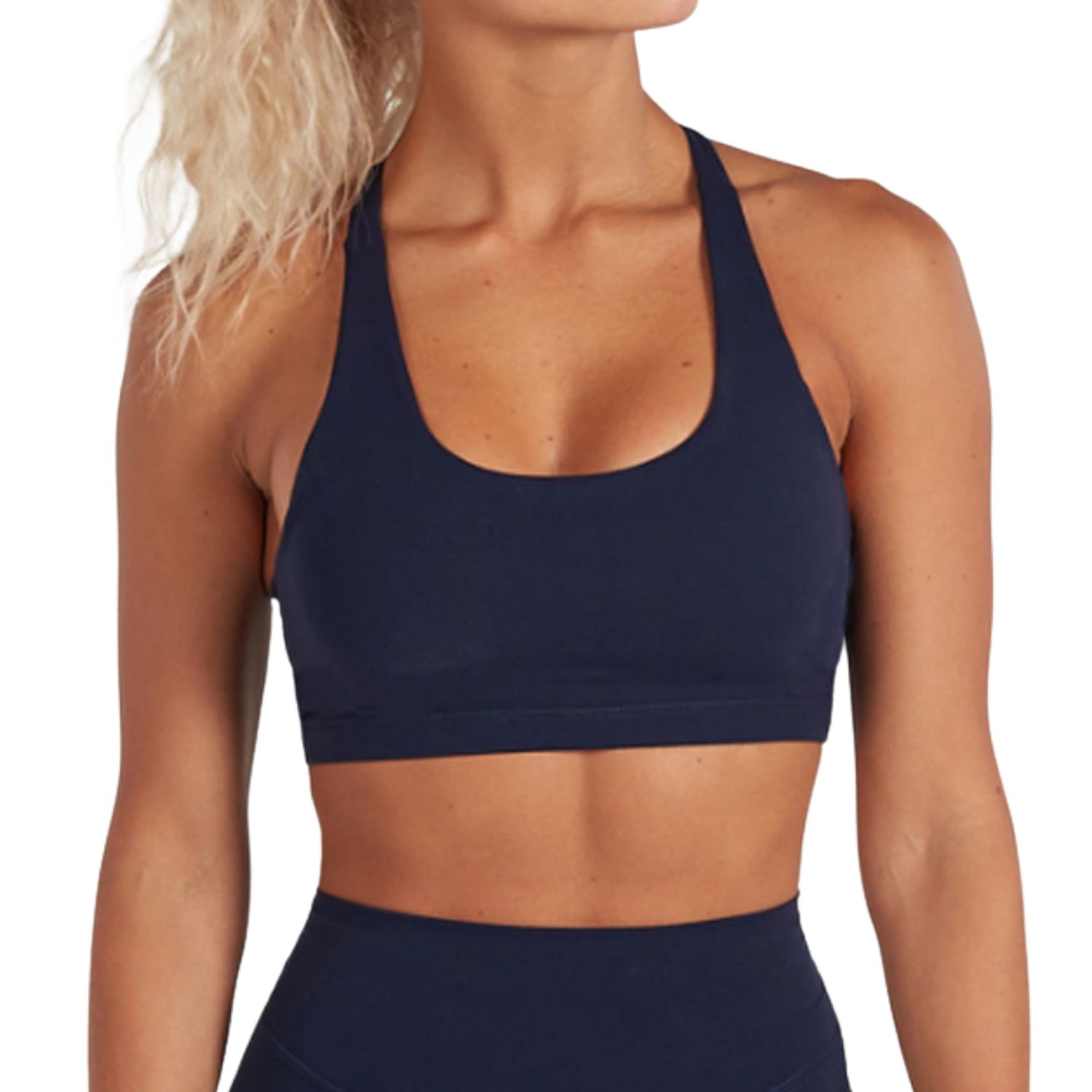 Custom Wholesale Women Nylon Elastane Yoga Sports Bra Flat Lock Stitching Fitness Bra Custom Logo OEM Activewear