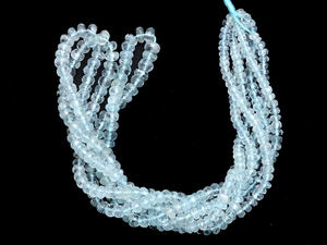 Cuentas facetadas de aguamarina AAA+ de 3mm-5mm, cuentas sueltas de aguamarina natural semipreciosa para la elaboración de joyería. - Product Image 3
