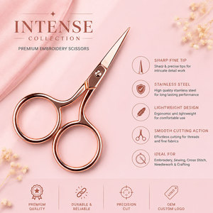Mini Rose Gold Embroidery <b>Scissors</b> Fine Tip Stainless Steel <b>Sewing</b> Needlework Craft Tool - Product Image 1