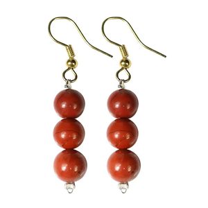Natural Ruby Gemstone Beaded Earrings Cut Ruby Halo Dangle Copper Diamond Accents <b>Post</b> Friction Back Bridal Eco-Friendly Classic - Product Image 2