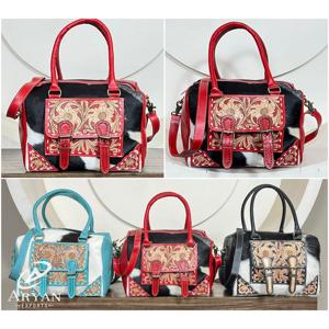 Nouveau Sac Messager de Luxe 2026 en Cuir de Vachette Façonné à la Main, Style Western Vintage avec Motifs Floraux Gravés, Idéal pour Femme - Product Image 1