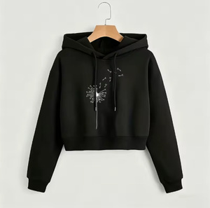 เสื้อฮู้ดสตรีทแวร์ผ้าฟลีซสำหรับผู้หญิง คอลเลคชั่นฤดูใบไม้ร่วง-ฤดูหนาว ปี 2024 ทรงหลวม สีพื้น เสื้อคลุมลำลอง แจ็คเก็ตสไตล์ Y2K ผ้าฝ้าย 100% ปักลาย 3 มิติ - Product Image 3