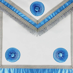 Tablier de Maître Maçon en Peau d'Agneau Bleu Brodé de Haute Qualité, Vêtement de Régalia Maçonnique Respirant et Doux - Product Image 2