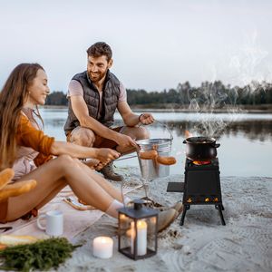 Stufa da Campeggio Pieghevole Personalizzabile a Legna per Cucina all'Aperto e Viaggi - Product Image 4