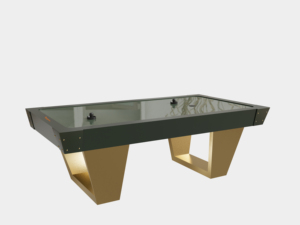 Table de Air Hockey Embargo Haut de Gamme pour Intérieur avec Cadre Métallique Doré – Conception Robuste pour la Maison et les Clubs - Product Image 3