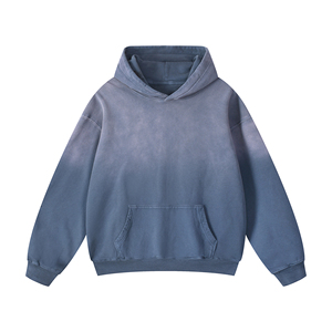 Wholesale Hot Selling DTG Printed Zippup Oversized Autumn Windproof 100% Polyester 350g Front Logo Streetwear Vintage Zip Hoodie - Product Image 4