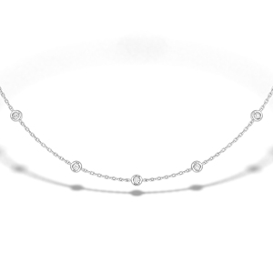 Collar de Diamantes de Corte Redondo Premium con Cadena, Collar de Diamantes Naturales con Certificado IGI para Mujer - Product Image 1
