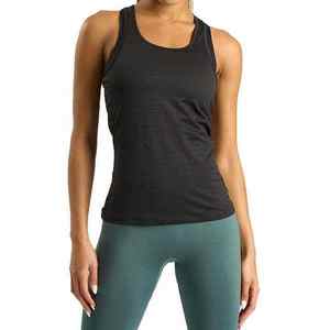 Camiseta sin mangas de primera calidad para mujer, estilo casual y deportivo, con color personalizado y decoración de encaje, tejido de BS. - Product Image 1