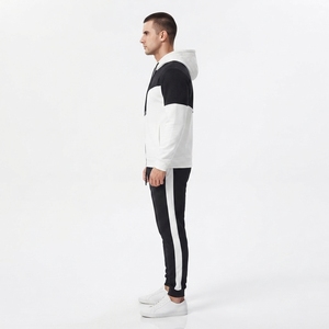 Ensemble de survêtement color-block pour homme – Sweat à capuche zippé et pantalon de jogging assorti – Tenue de sport et d'entraînement - Product Image 6