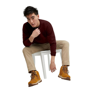 Sudadera de Algodón Grueso para Hombre, Estilo Vintage, 430g, Cuello Redondo, Corte Holgado, Teñido en Prenda, Tacto Suave, Estilo Retro - Product Image 5