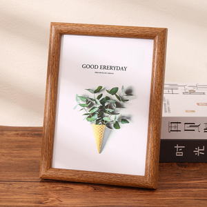 Wholesale Minimalist 6-Inch Solid Wood Picture <b>Frame</b> Rounded Edge Calligraphy Art Photo <b>Frame</b> for <b>Collage</b> Display - Product Image 2