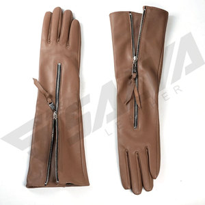 Nouveaux gants d'hiver pour femmes en cuir véritable SALVA LEATHER, doublure en soie, style uni, haute qualité, compatibles avec les écrans tactiles - Product Image 2