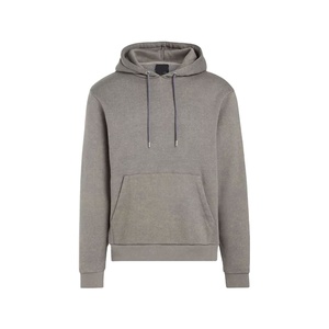 Sudadera con Capucha para Hombre, de Poliéster/Algodón, 430 GSM, Gruesa, Negra, Lavada al Ácido, Estilo Vintage, Impermeable, para Invierno - Product Image 5