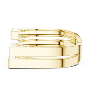Yellow Gold Plated Hollow Bangle <b>Wrap</b> Cuff Bracelet Crystal Rhinestone Geometric Jewelry for Women Party <b>Wedding</b> <b>Gift</b> - Product Image 4