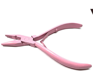 Pince à micro-anneaux pour extensions capillaires rose pâle, en acier inoxydable, forte tenue, vente en gros - Product Image 1