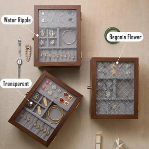 Handmade Modern Style Floral Carving Wooden Jewelry Box With <b>Keepsake</b> Storage Organizer Ideal Gifts Lifestyle Products Supplies - Product Image 3