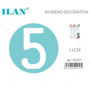 Ilan Numero Decorativo 5 11Cm Design Circolare Per Decorazione Domestica - Product Image 1