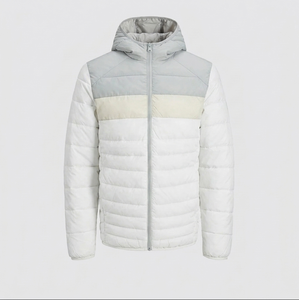 Chaqueta Acolchada de Invierno para Hombre, Corte Regular, Alta Calidad, con Capucha, Cierre de Cremallera, Impermeable, Ecológica, Resistente al Viento, Color Sólido - Product Image 2
