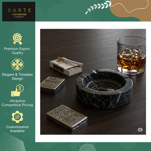 Cendrier en marbre fait main de la plus haute qualité avec options personnalisables, décoration de table moderne et luxueuse pour la maison, l'hôtel et le restaurant - Product Image 4