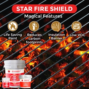 สีเคลือบกันไฟ Star Fire Shield สำหรับผนังภายในและภายนอกอาคาร สีอะคริลิกชนิดน้ำ - Product Image 4