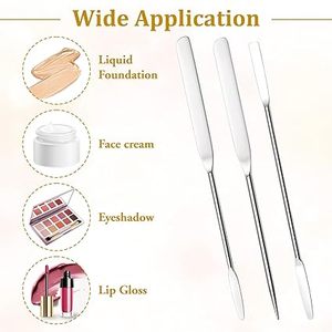Professional Beauty <b>Makeup</b> Spatula Stainless Steel Cosmetic Cream Mixer <b>Tool</b> Foundation Applicator Skincare Facial Salon Use - Product Image 3