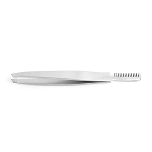 Pince à épiler professionnelle de qualité salon, de luxe, faite à la main, à pointe fine, pour sourcils et cils, en acier inoxydable, avec manche confortable - Product Image 2