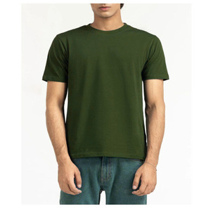 Camiseta de manga corta para hombre, transpirable, de punto, poliéster/algodón, cuello redondo, logotipo frontal, impresión personalizada, ecológica, corte regular. - Product Image 3