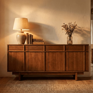 Commode en bois Zevan écologique avec finition naturelle, table de toilette en bois massif artisanale pour projets hôteliers et d'appartements - Product Image 2