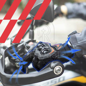 Gants de moto en cuir de haute qualité, pour la conduite, la course, la sécurité, compatibles écran tactile, en vente - Product Image 3