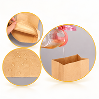 Sac en papier kraft brun de qualité alimentaire imprimé sur mesure pour l'emballage du pain, des pâtisseries, des produits de boulangerie, sac de courses écologique