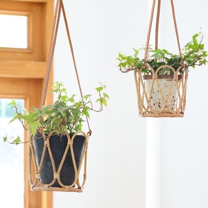 Maceta colgante de ratán estilo bohemio, económica, para plantas de jardín, cesta para plantas verdes, soporte para macetas - Product Image 1