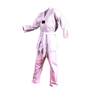 Uniforme de Taekwondo Blanco 100% Algodón Unisex para Adultos Transpirable de Corte Regular de una Pieza para Artes Marciales - Product Image 4