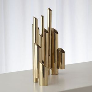 Luxury Stainless Steel Tabletop Vase Set Handmade Gold Finish Decorative for Home Office Housewarming Gift - Product Image 2