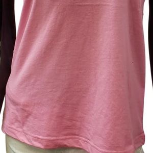 Camiseta Rosa de Manga Corta para Mujer, Cuello Redondo, Informal, de Algodón, Suave, Transpirable, Cómoda para Uso Diario - Product Image 6