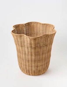 Vietnam Supplier Rattan Wave Storage <b>Basket</b> Decorative Storage <b>Basket</b> Handmade Contemporary Home Accent - Product Image 3