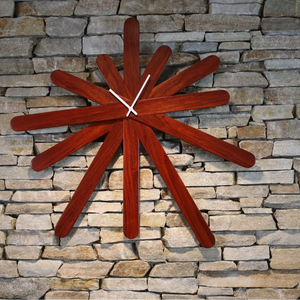 Reloj de pared marrón, reloj de madera, reloj de madera natural, reloj de pared con rodajas de madera, reloj de pared con tronco de árbol, reloj de madera moderno, reloj de pared grande - Product Image 6