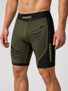 Pantalones Cortos de Compresión WABSON SPORTS para Hombre, Corte Regular, 100% Poliéster, Absorben la Humedad, Transpirables, de Secado Rápido, para Artes Marciales Mixtas - Product Image 5
