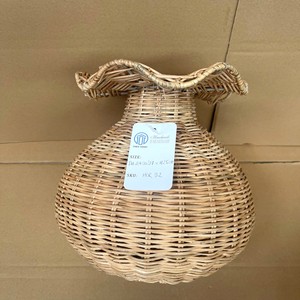 Wonderful Solution For Home Decor A <b>Rustic</b> Charming Accent Rattan Wicker Vase Urn From Vietnam - Product Image 2