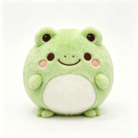 Peluche grenouille verte personnalisée, peluche ronde mignonne en forme de grenouille avec rembourrage en coton PP pour bébés de 0 à 24 mois