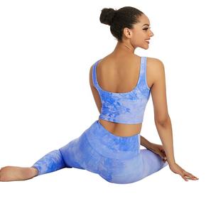 Ensembles de soutiens-gorge de yoga personnalisés à rayures unies pour femmes grandes tailles - Ceinture de sport sans couture de haute qualité, écologique et lavée pour l'entraînement et le fitness - Product Image 6