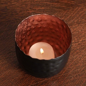 Black Copper Tealight Candle Holder Handmade Metal Candle <b>Stand</b> for Table Centerpiece Home Decor Wholesale - Product Image 1