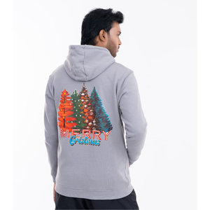 Tissu respirant et durable confortable et douillet avec un tissu en polaire de haute qualité pour hommes, sweat à capuche zippé, sweat à capuche imprimé à l'arrière pour Noël - Product Image 4