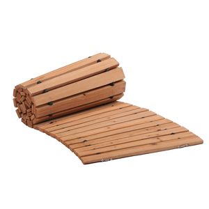 Passerella da Giardino in Legno Curva Antiscivolo 2,4 m x 43 cm con Connettore in Filo di Cedro per Paesaggistica e Terrazze - Product Image 2