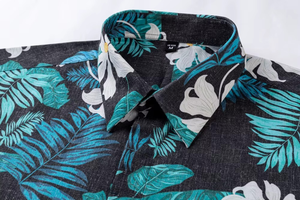 Chemise décontractée pour homme, chemise hawaïenne à manches courtes de haute qualité, chemise hawaïenne à fleurs personnalisée, chemise Aloha pour homme, chemise hawaïenne tropicale d'été pour homme - Product Image 5